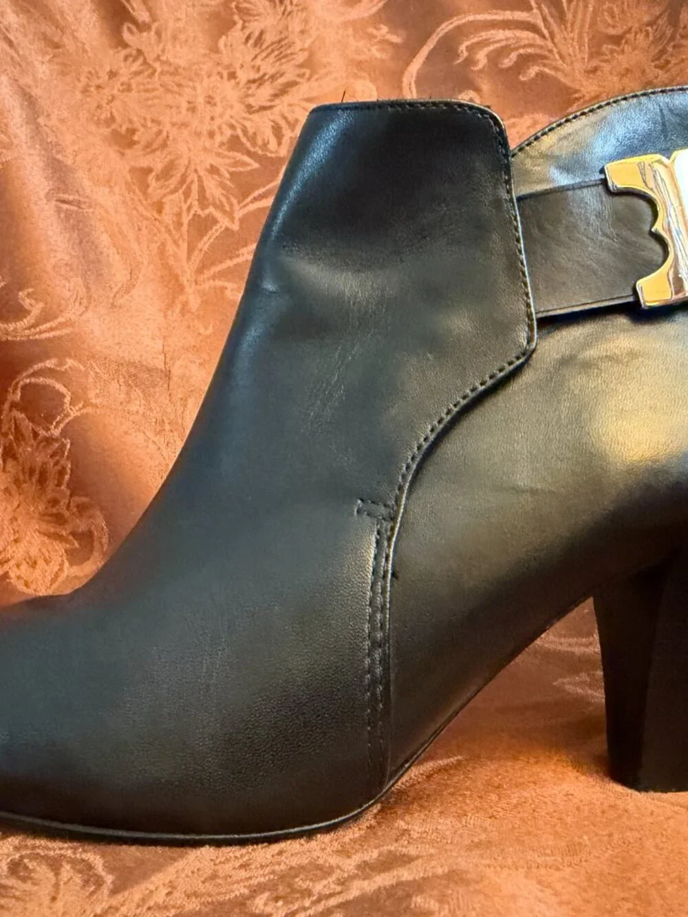 Tory Burch Black Leather Ankle Booties Sz 7M